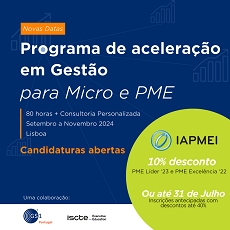 Programa de aceleração para micro e PME | Condições especiais para PME Líder e PME Excelência